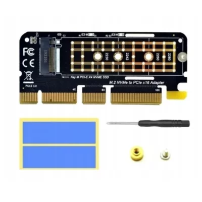 Adapter PCI-e x4 x8 x16 dla SSD M.2 NVMe – Szybka instalacja, pełna kompatybilność!